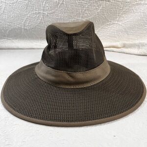 Vintage Mesh Outdoor Cowboy Safari Hat JHats Breathable Full Brim Utility Work L